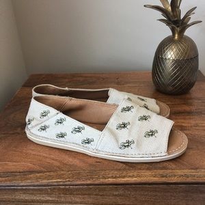 Coach Leather Canvas Lobster Flats